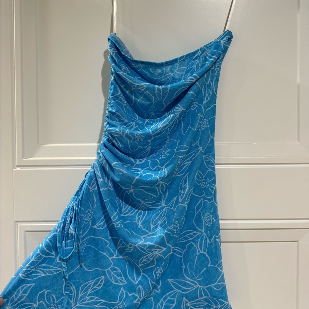 SHEIN Blue Floral Mini Dress